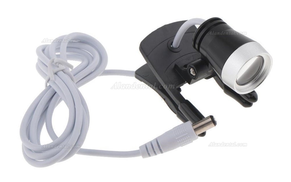 Portable Clip Clamp LED Head Light Lamp for Dental Binocular Loupes Glasses